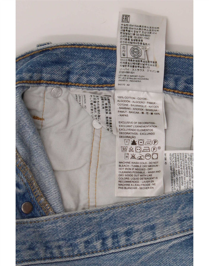 Levi's Womens 501 Distressed Denim Shorts W31 Medium Blue Cotton