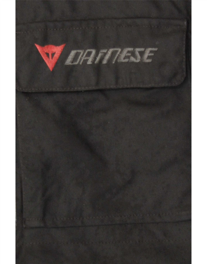 Dainese Mens Moto Racer Bomber Jacket Size 50 Medium Black Colourblock