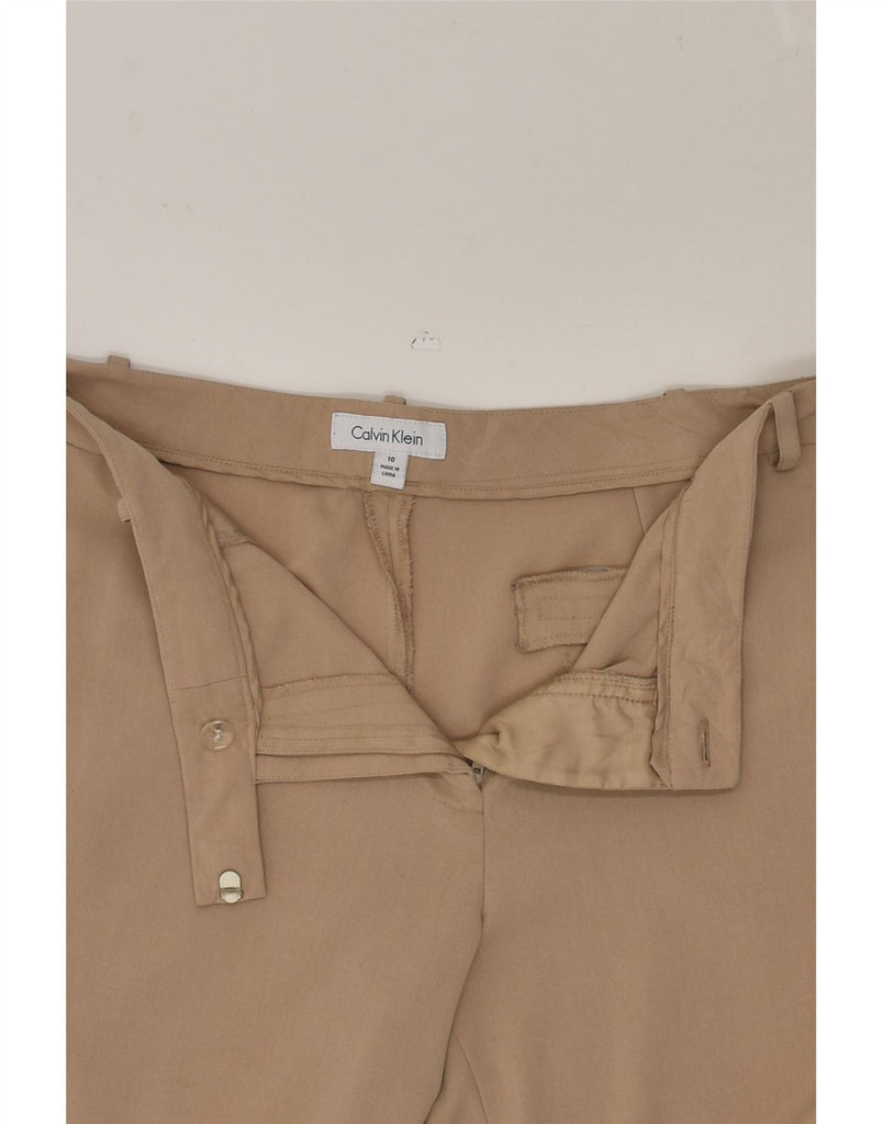 CALVIN KLEIN Womens Slim Suit Trousers US 10 Large W34 L33 Beige Polyester | Vintage Calvin Klein | Thrift | Second-Hand Calvin Klein | Used Clothing | Messina Hembry 