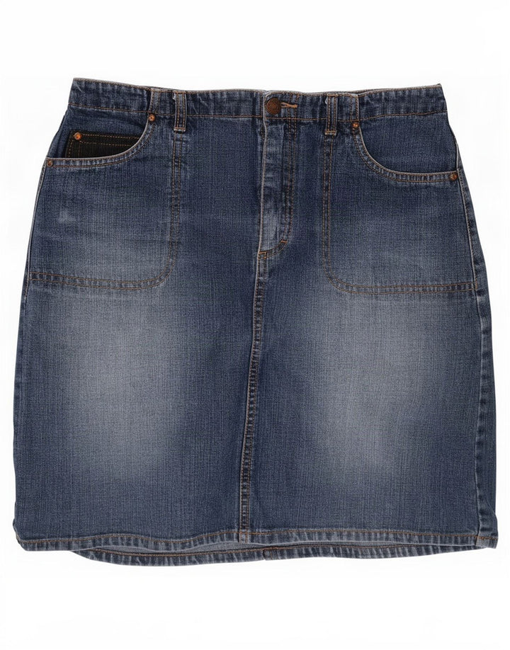 Esprit Womens Mini Denim Skirt EU 36 Small W26 Blue Cotton
