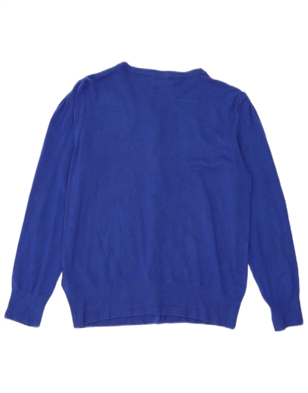 Marks & Spencer Womens Cardigan Sweater UK 12 Medium Blue Viscose