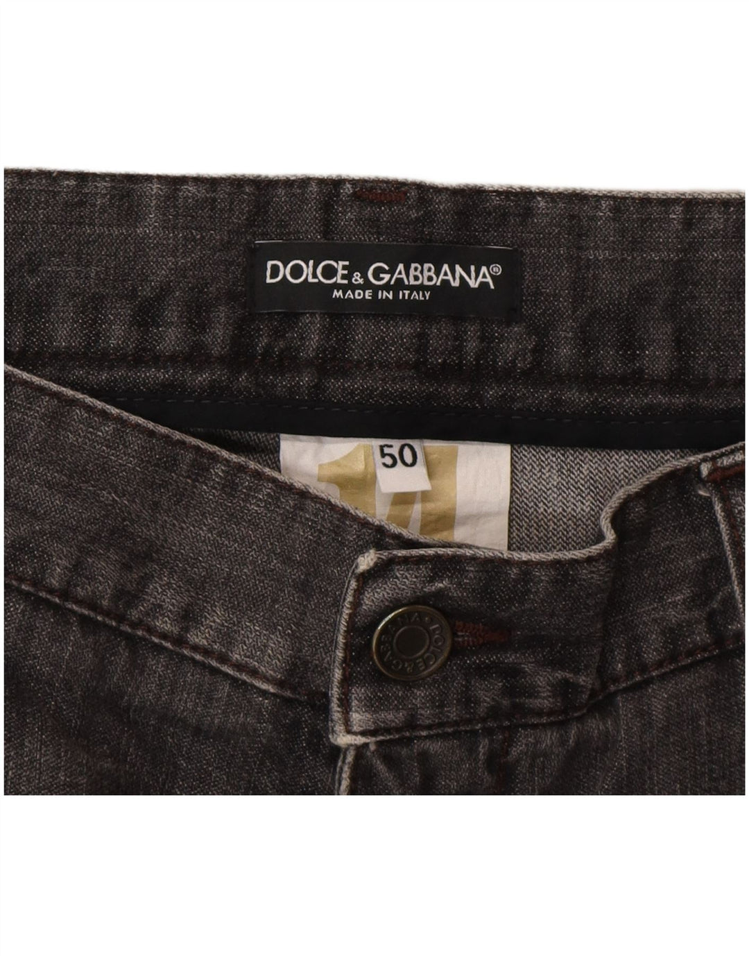 Dolce & Gabbana Womens Distressed Straight Jeans IT 50 XL W36 L32 Grey