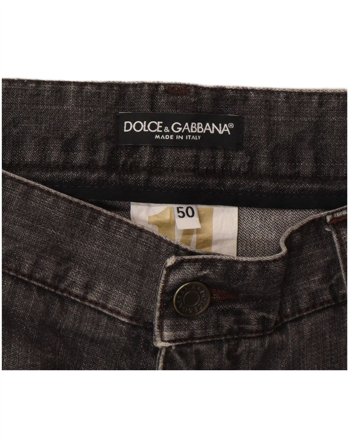 Dolce & Gabbana Womens Distressed Straight Jeans IT 50 XL W36 L32 Grey
