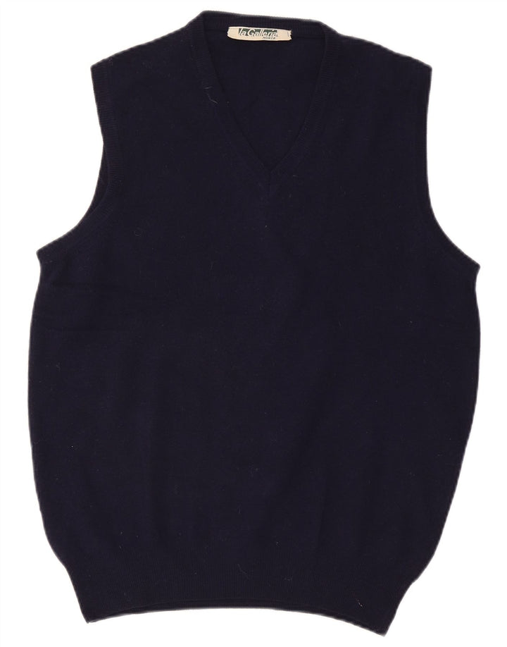 Vintage Mens Vest Tank Top IT 54 XL Navy Blue