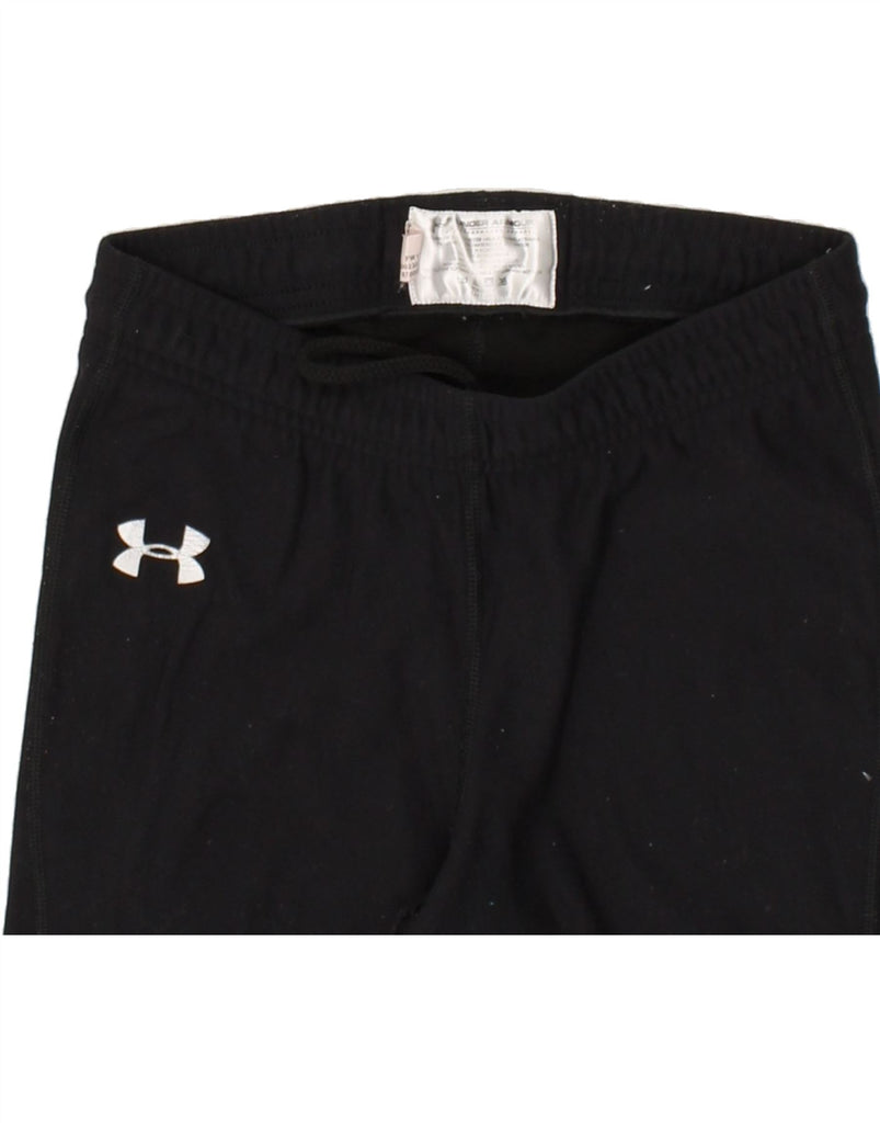 UNDER ARMOUR Girls Graphic Leggings 11-12 Years Large Black Nylon | Vintage Under Armour | Thrift | Second-Hand Under Armour | Used Clothing | Messina Hembry 