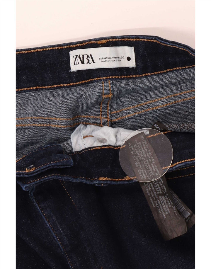 Zara Womens Flared Jeans EU 42 Large W32 L33 Navy Blue Cotton