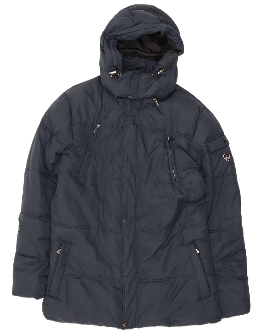 Lotto Mens Hooded Padded Jacket UK 44 2XL Navy Blue Polyester