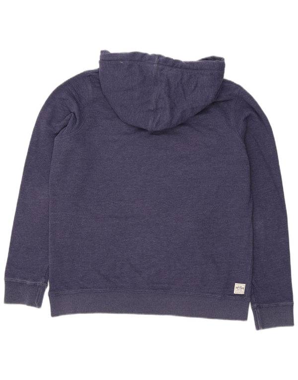 Fat Face Womens Heritage Graphic Hoodie Jumper UK 12 Medium Navy Blue
