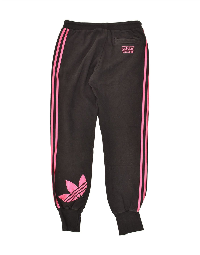 ADIDAS Womens Graphic Tracksuit Trousers Joggers EU 36 Small Black Cotton Vintage Adidas and Second-Hand Adidas from Messina Hembry 