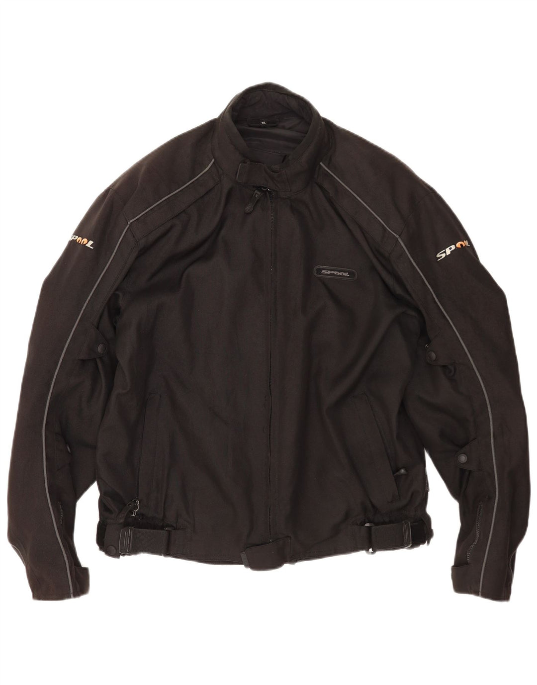 Spool Mens Racer Jacket UK 42 XL Black Polyester