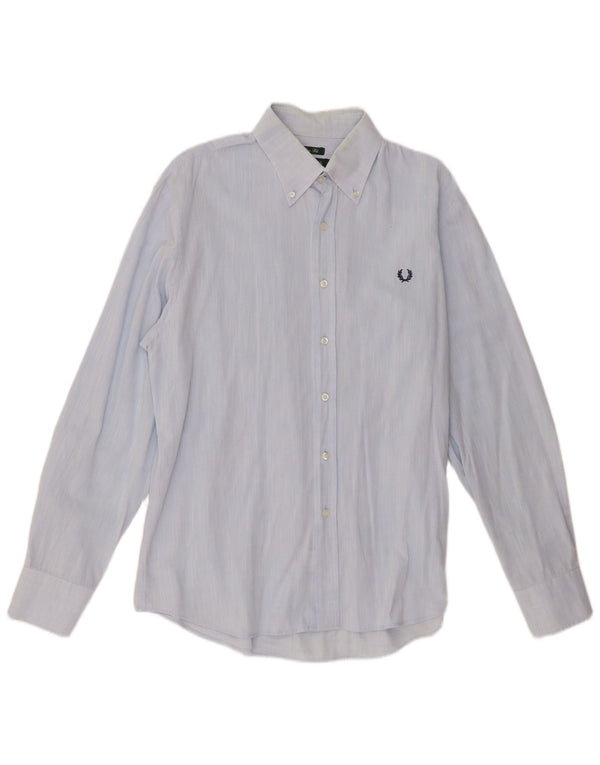 Fred Perry Mens Slim Fit Shirt XL Blue