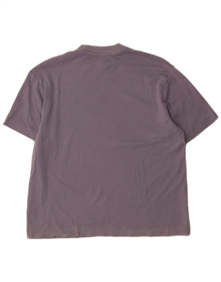 Zara Mens T-Shirt Top Medium Blue Cotton