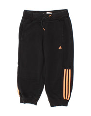 ADIDAS Boys Climalite Capri Tracksuit Trousers Joggers 14-15 Years Black