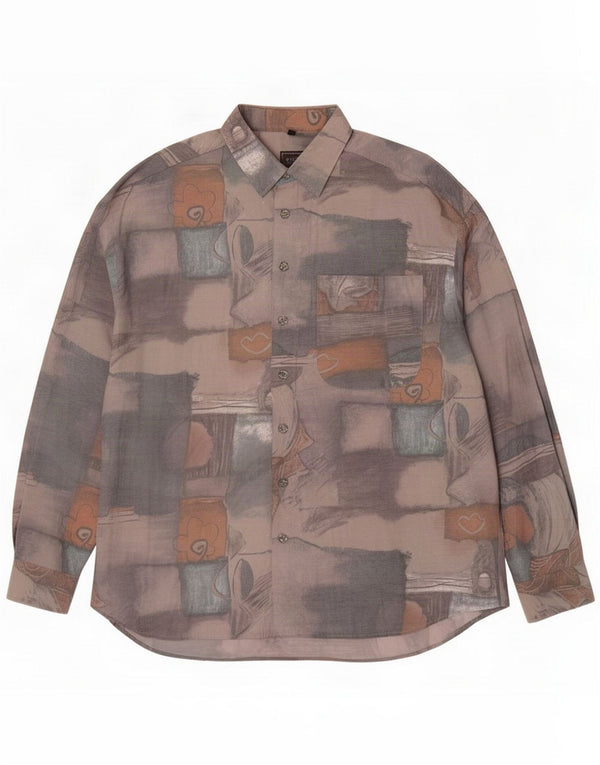 Club D'Amingo Mens Abstract Shirt Size 45/46 2XL Multicoloured Modern