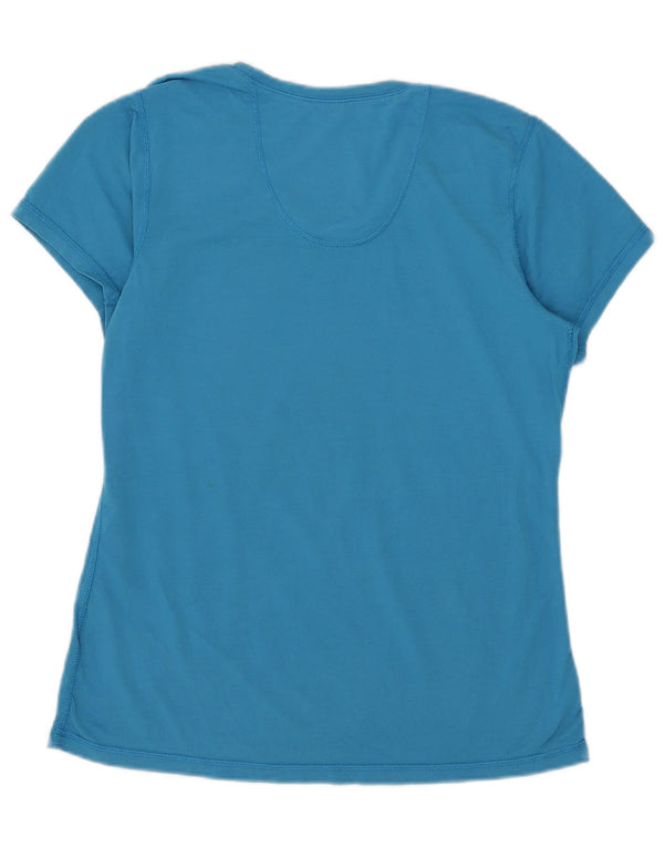 Nike Womens Dri Fit Graphic T-Shirt Top UK 18 XL Blue Cotton