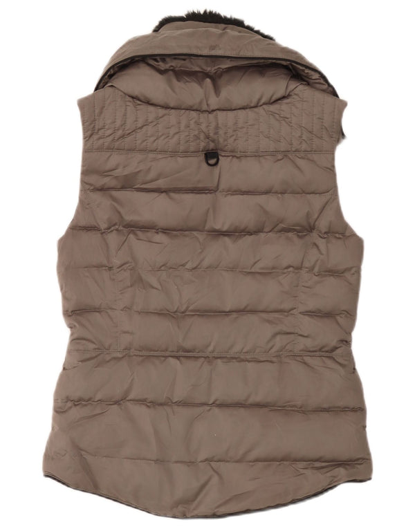 Zara Womens Oversized Padded Gilet UK 6 XS Grey Polyester