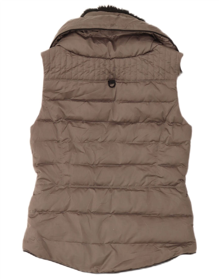 Zara Womens Oversized Padded Gilet UK 6 XS Grey Polyester
