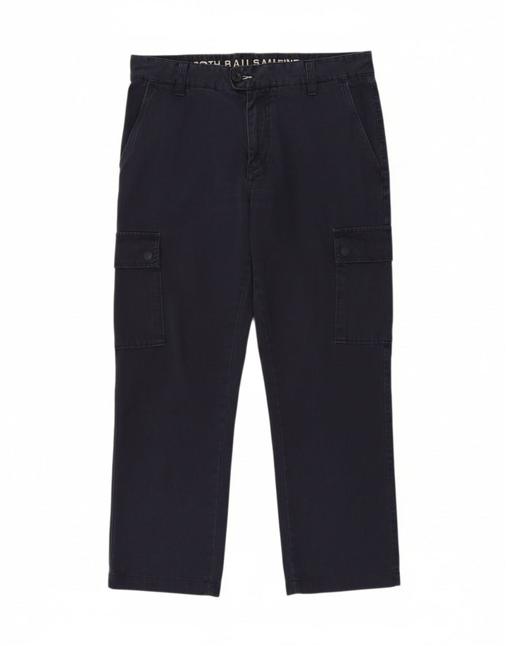 NORTH SAILS Mens Straight Cargo Trousers W33 L27 Navy Blue Cotton Vintage North Sails and Second-Hand North Sails from Messina Hembry 
