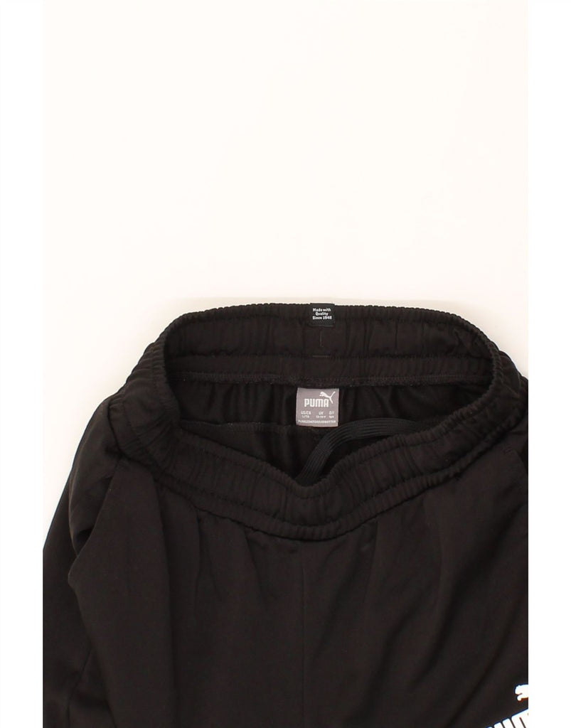 PUMA Boys Tracksuit Trousers Joggers 13-14 Years XL Black Polyester Vintage Puma and Second-Hand Puma from Messina Hembry 