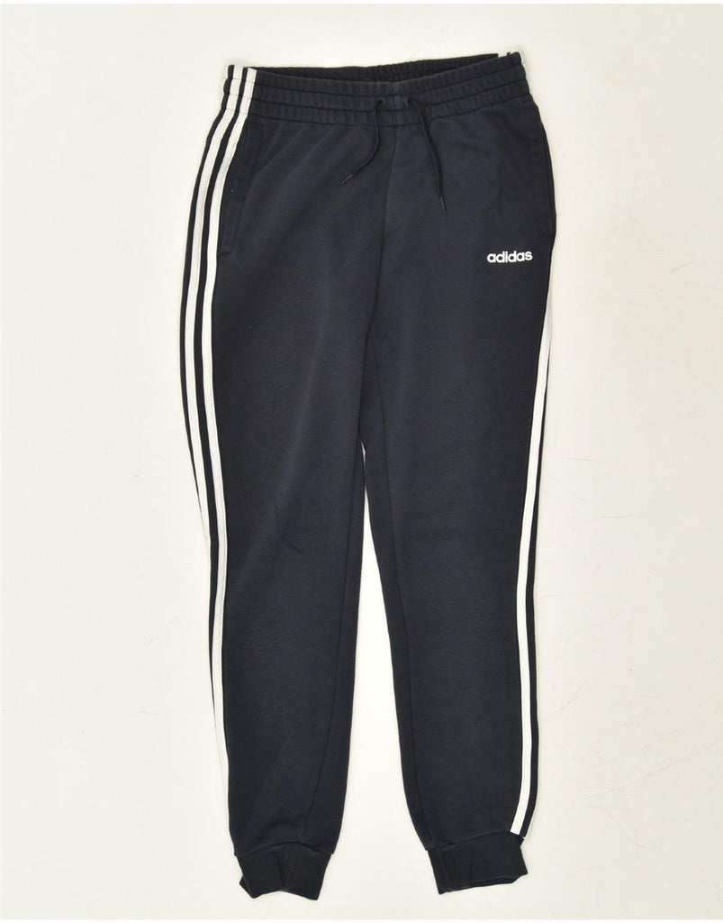 ADIDAS Womens Tracksuit Trousers Joggers UK 8/10 Small Navy Blue Cotton | Vintage Adidas | Thrift | Second-Hand Adidas | Used Clothing | Messina Hembry 