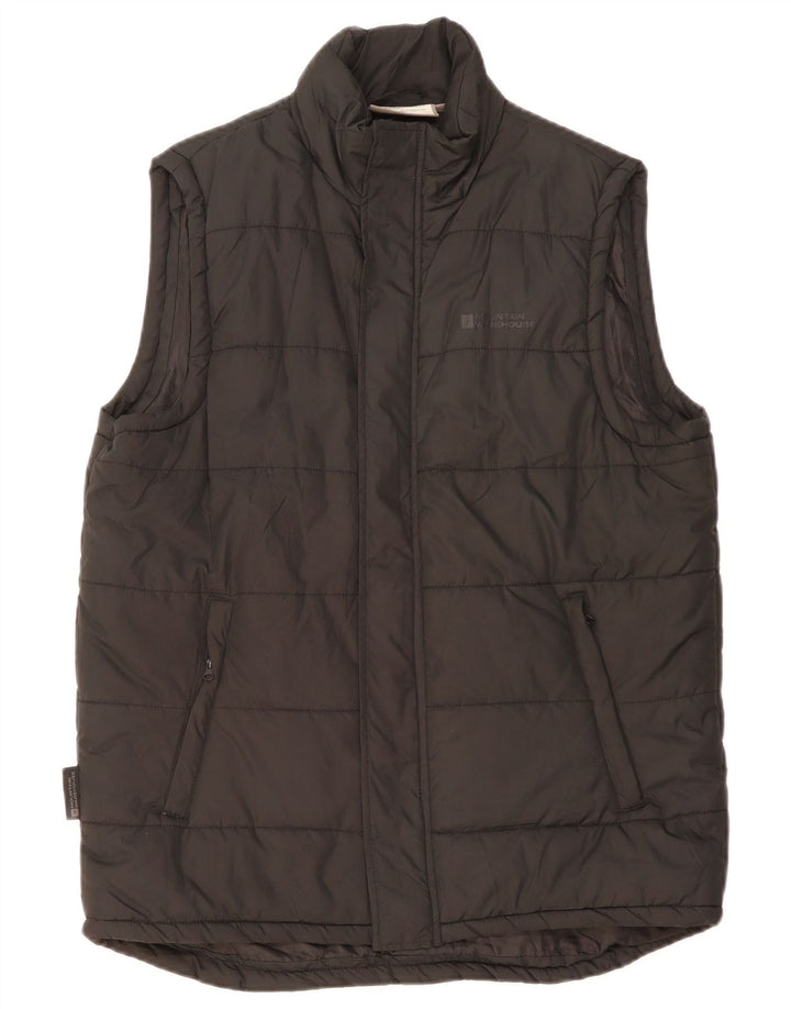 MOUNTAIN WAREHOUSE Mens Padded Gilet UK 38 Medium Black Polyester