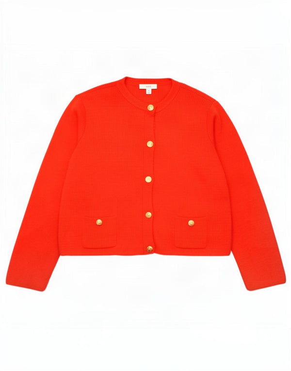 Marks & Spencer Womens Loose Fit Cardigan Sweater UK 14 Medium Red Acrylic