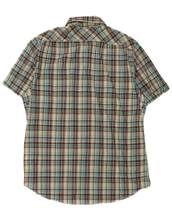 Marlboro Classics Mens Slim Fit Short Sleeve Shirt XL Multicoloured Check