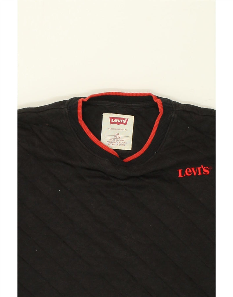 LEVI'S Boys Sweatshirt Jumper 15-16 Years Black Cotton | Vintage Levi's | Thrift | Second-Hand Levi's | Used Clothing | Messina Hembry 