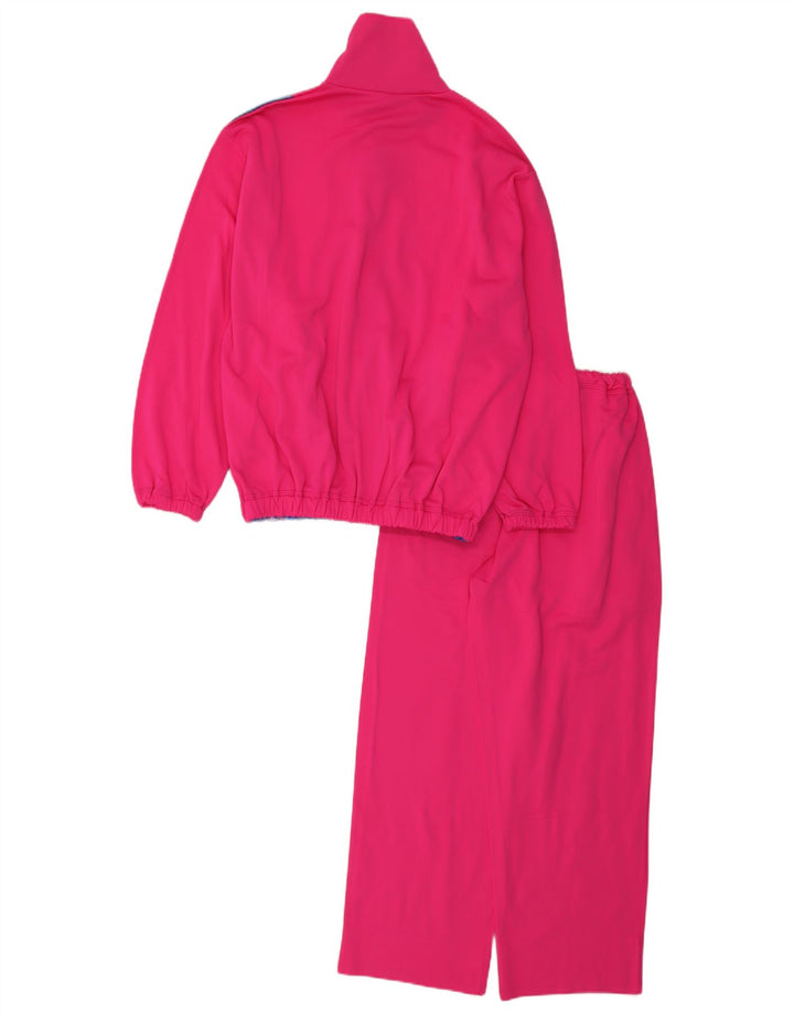 Vintage Womens Full Tracksuit UK 16 Large Pink Colourblock