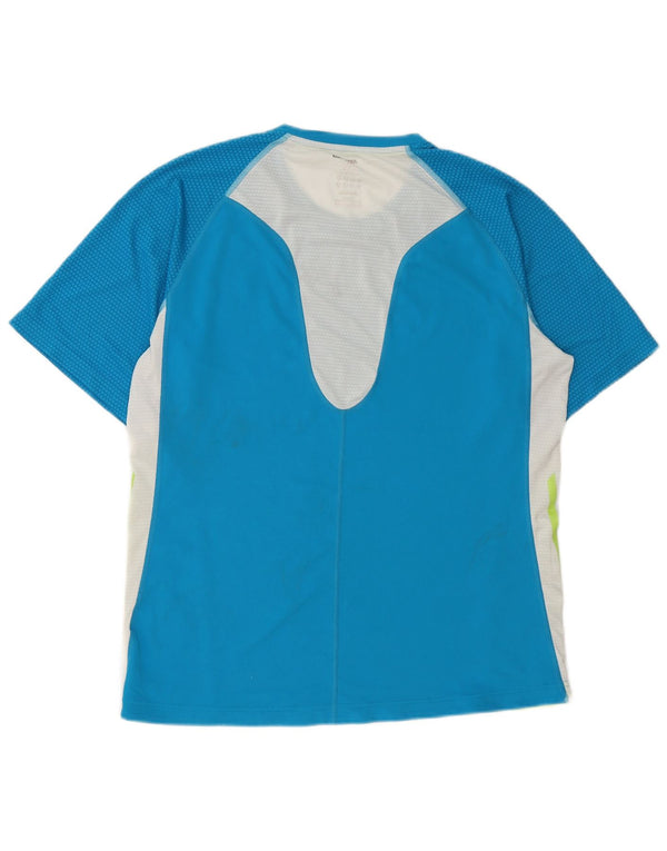 Adidas Mens Climacool T-Shirt Top Large Blue Colourblock Polyester