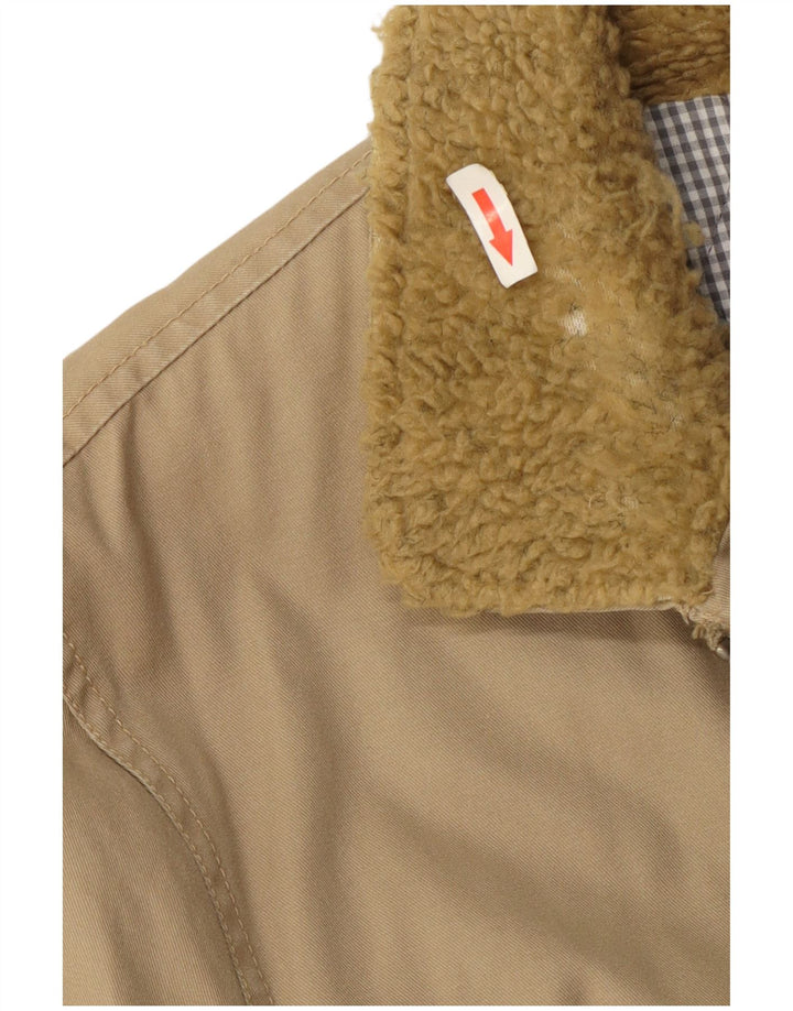 French Connection Mens Windbreaker Jacket UK 42 XL Beige Cotton