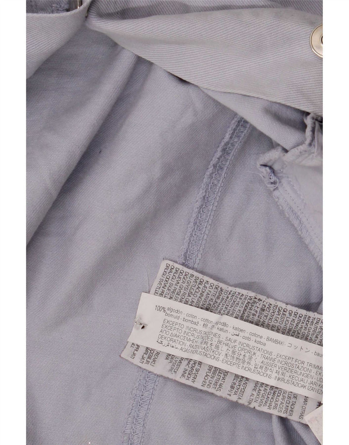 Zara Womens Oversized Utility Jacket UK 14 Medium Blue Cotton