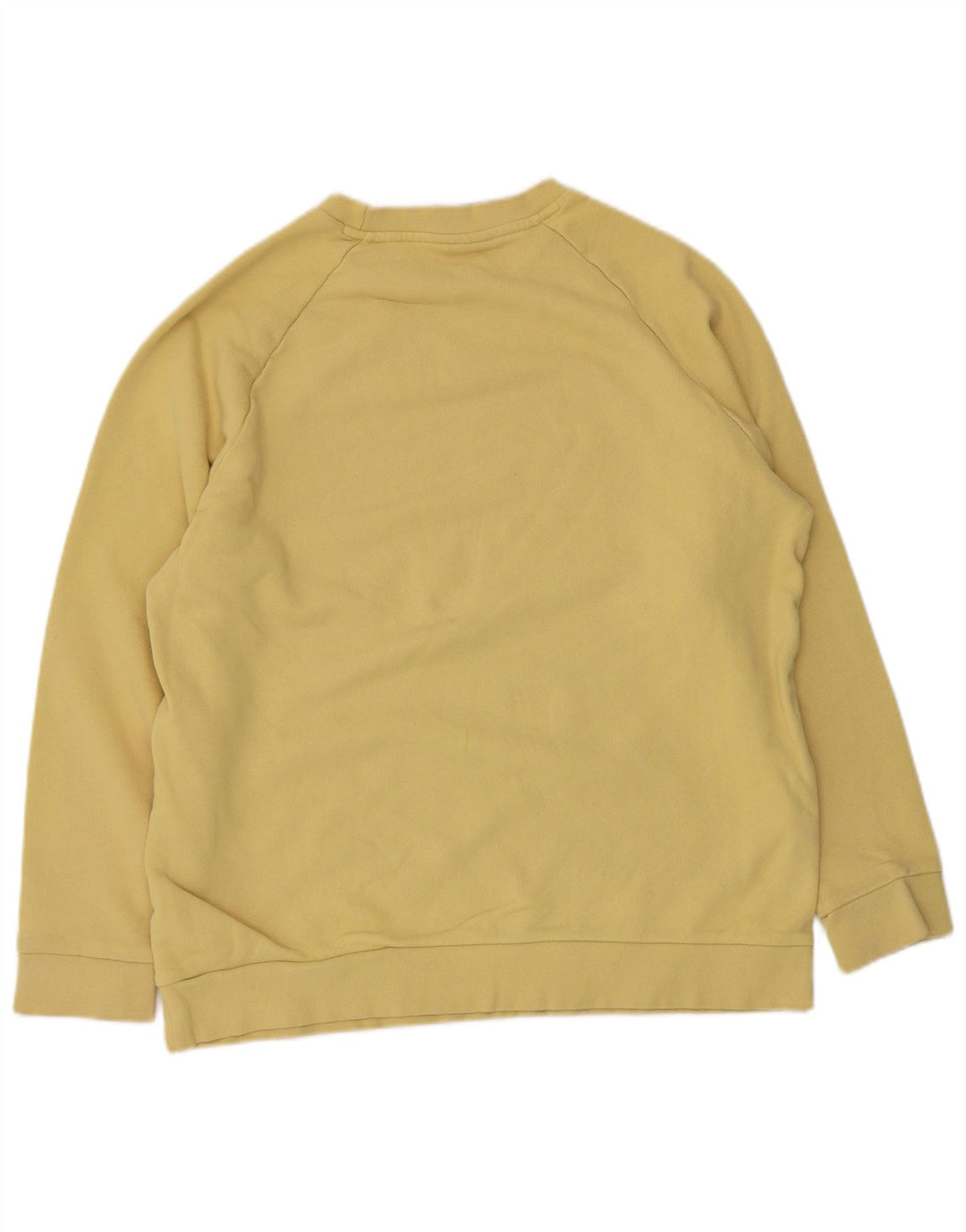 Adidas Mens Graphic Oversized Sweatshirt Jumper UK 12 Medium Yellow Cotton