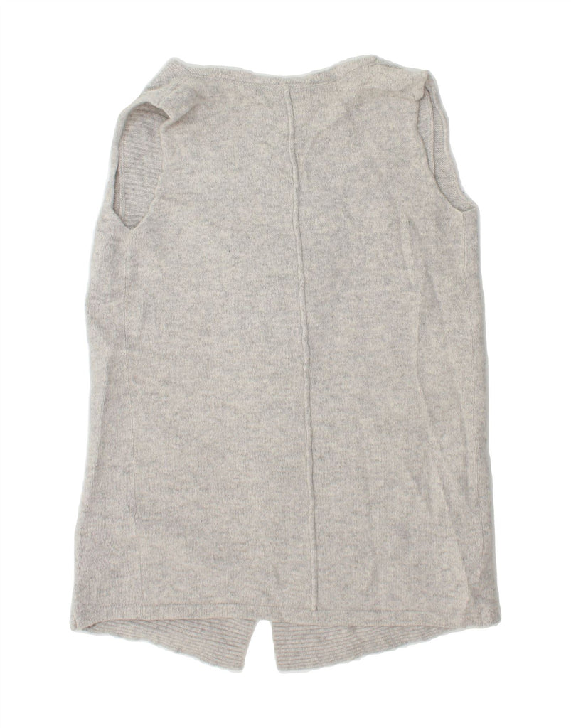 LAURA ASHLEY Womens Asymmetric Cardigan Sweater UK 12 Medium  Grey Vintage Laura Ashley and Second-Hand Laura Ashley from Messina Hembry 