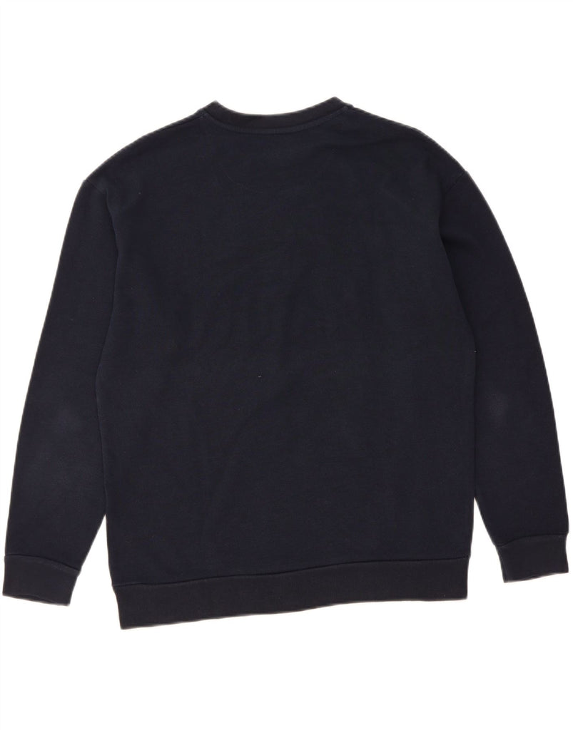 ZARA Mens Graphic Sweatshirt Jumper Medium Navy Blue Vintage Zara and Second-Hand Zara from Messina Hembry 