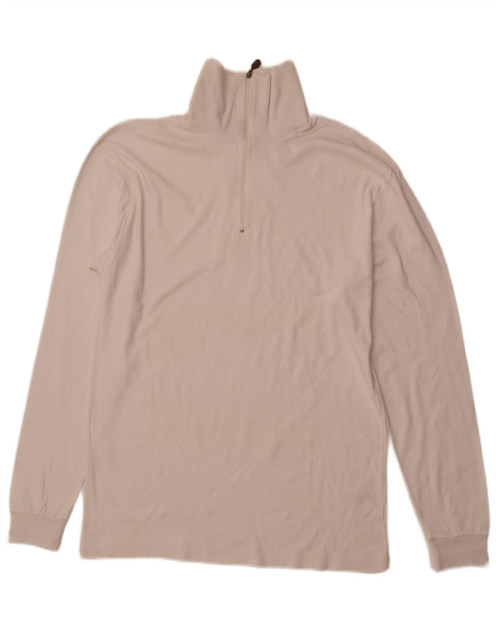 CONTE OF FLORENCE Womens Zip Neck Pullover Tracksuit Top IT 52 2XL White