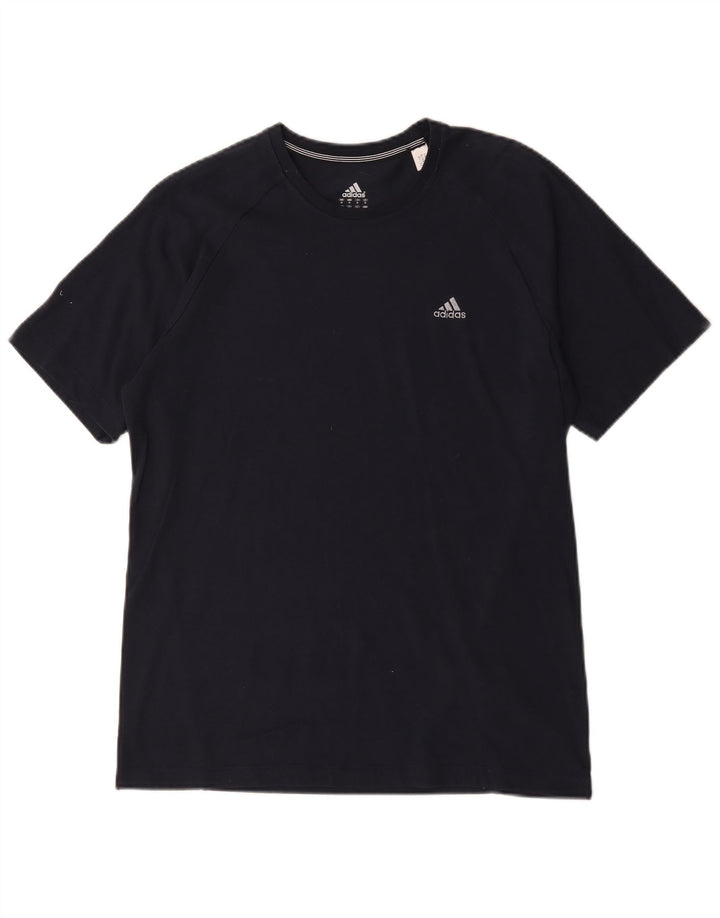 Adidas Mens Clima 365 T-Shirt Top Medium Navy Blue Cotton