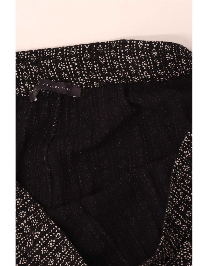 Marks & Spencer Womens Abstract Pattern Shorts UK 12 Medium W34 Black