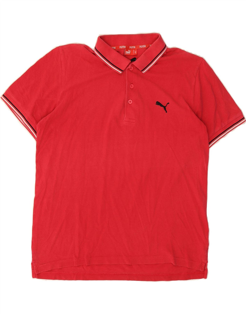 PUMA Mens Polo Shirt Medium Red Vintage Puma and Second-Hand Puma from Messina Hembry 