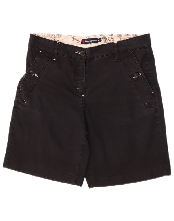 Conte of Florence Womens Chino Shorts IT 42 Medium W28 Black Cotton