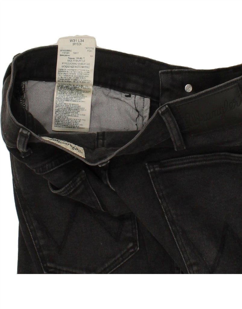 WRANGLER Mens Bryson Slim Jeans W31 L28  Black Cotton | Vintage Wrangler | Thrift | Second-Hand Wrangler | Used Clothing | Messina Hembry 