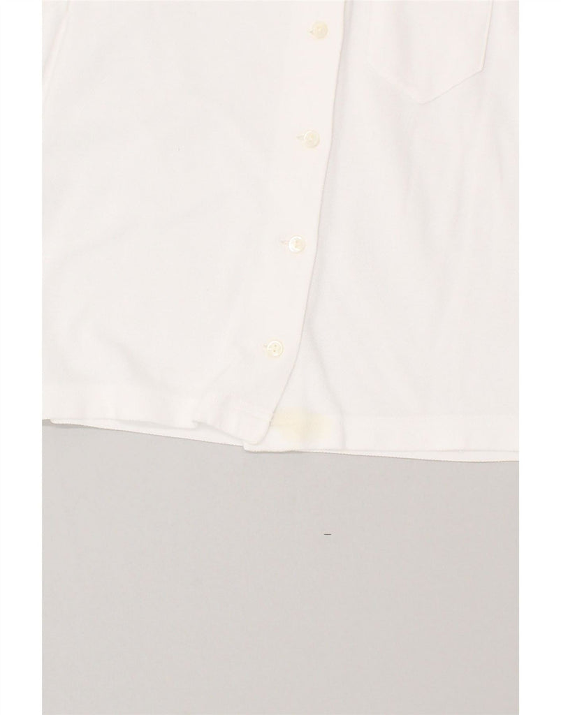 LACOSTE Womens Sleeveless Shirt Size 44 Large White Cotton Vintage Lacoste and Second-Hand Lacoste from Messina Hembry 