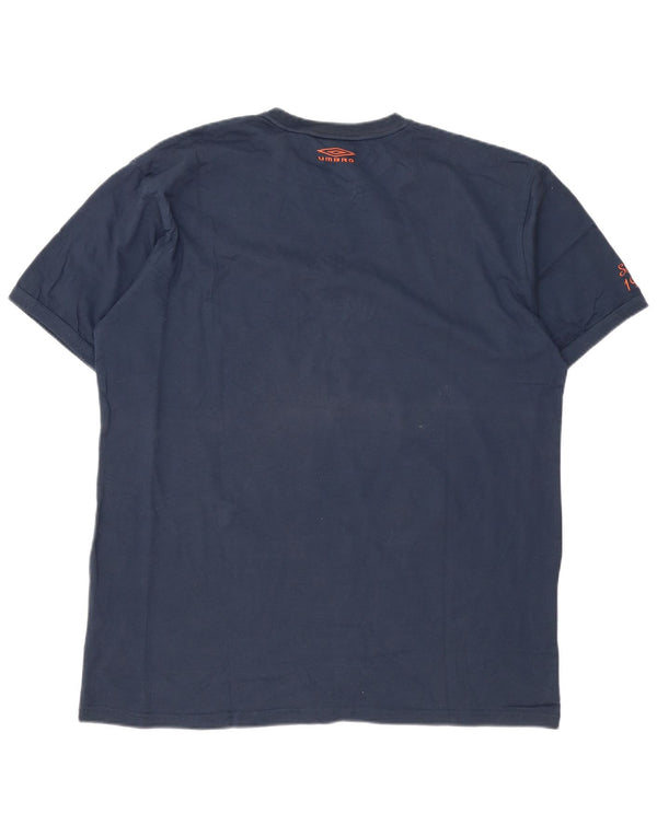 Umbro Mens Graphic T-Shirt Top XL Navy Blue Cotton
