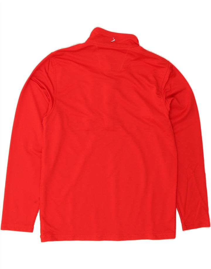 IZOD Mens Zip Neck Pullover Tracksuit Top Medium Red Polyester Vintage Izod and Second-Hand Izod from Messina Hembry 