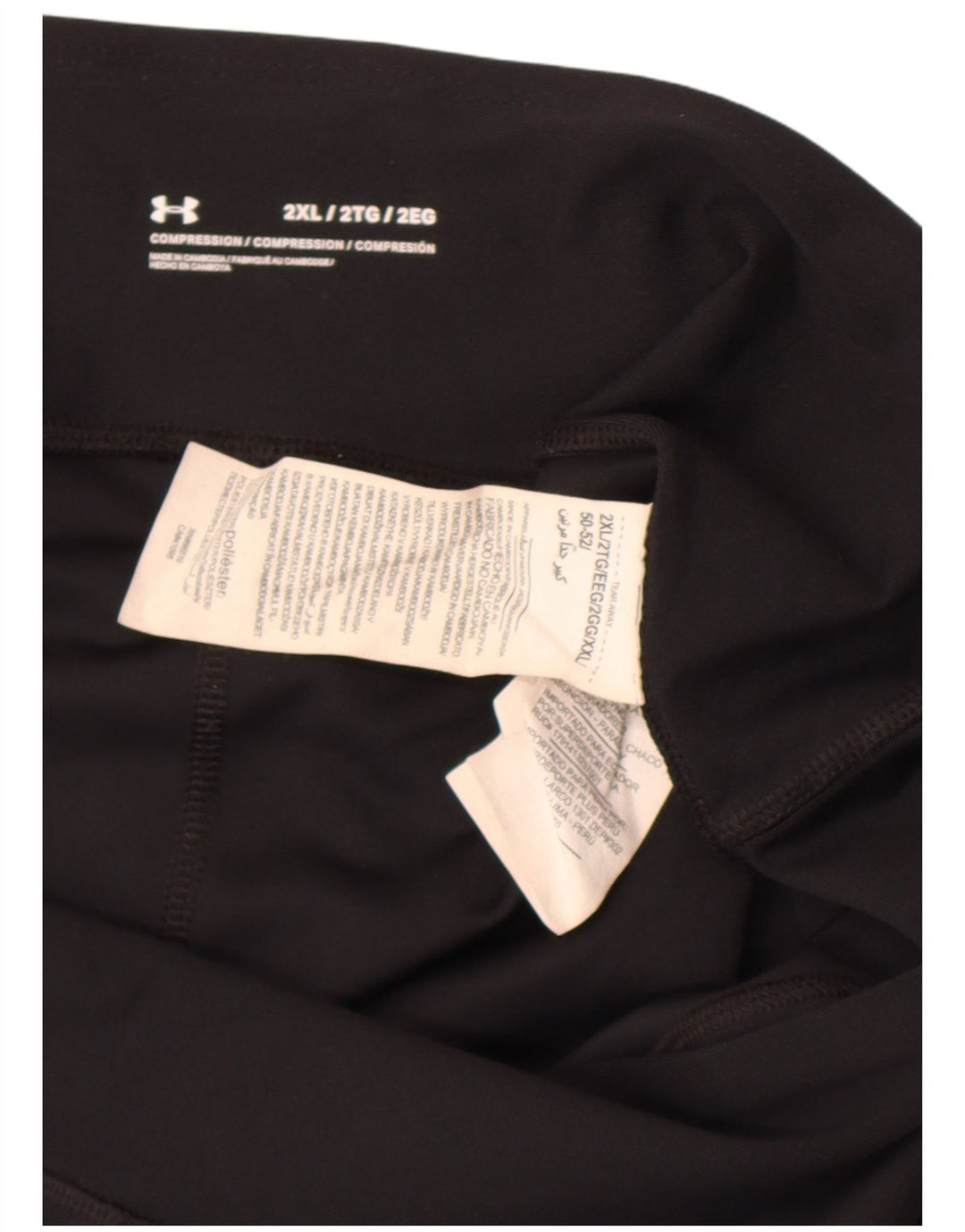 Under Armour Womens Capri Leggings UK 20 2XL Black Polyester