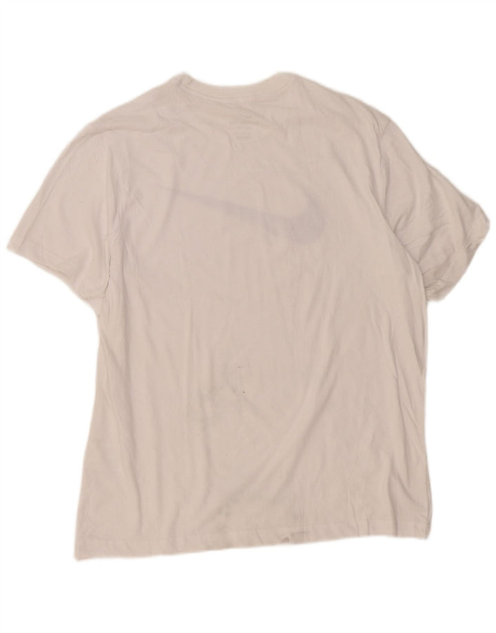Nike Mens Dri Fit Graphic T-Shirt Top Large White Cotton