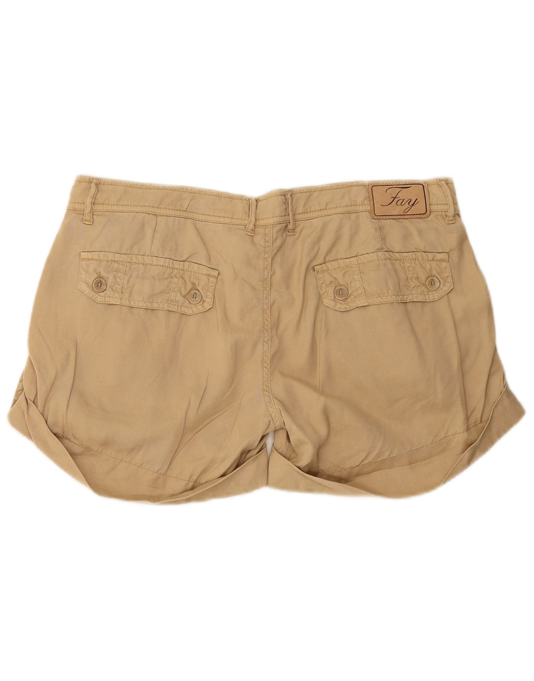 FAY Womens Chino Shorts W29 Medium Beige Lyocell