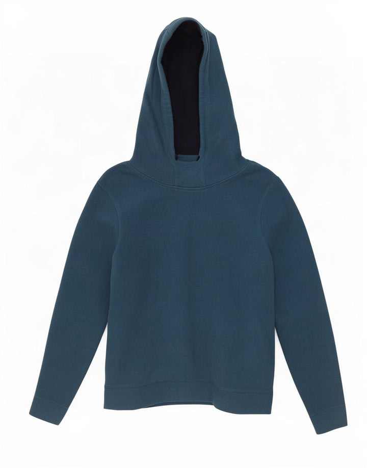 Weird Fish Womens Hooded Fleece Jumper UK 14 Large Blue Polyester