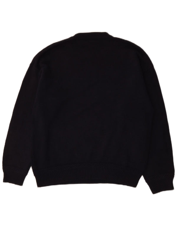 Nautica Mens Loose Fit Crew Neck Jumper Sweater Medium Navy Blue