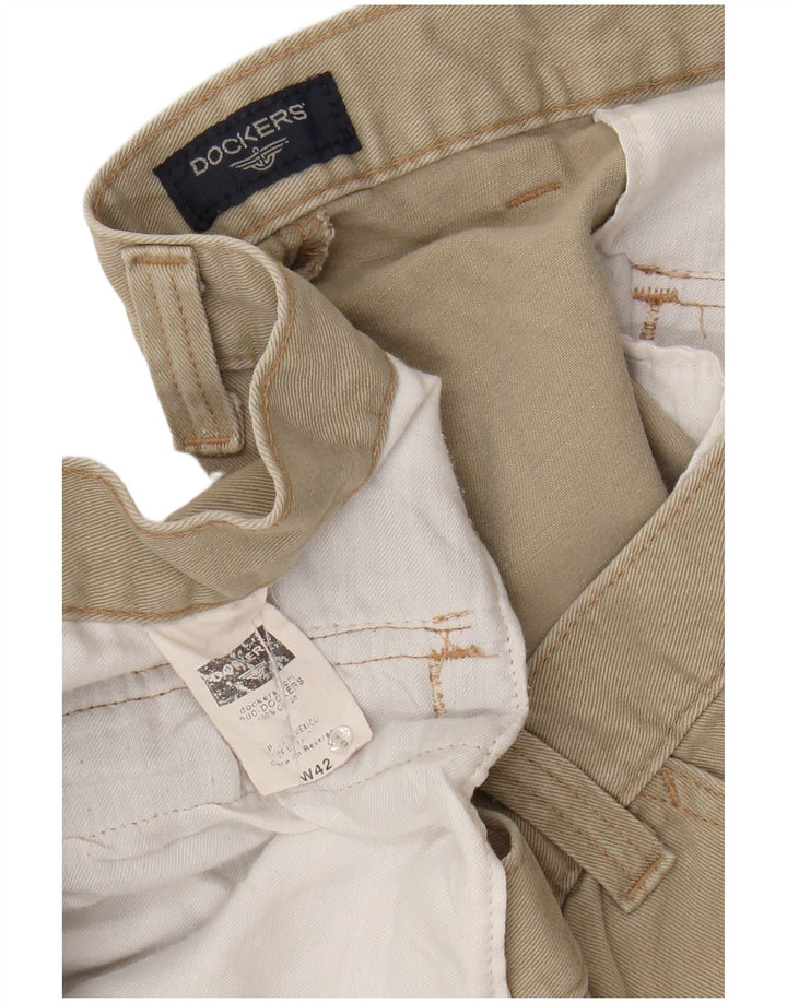 DOCKERS Mens Cargo Shorts W42 2XL Beige Cotton